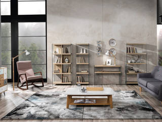 Arredamento Personalizzato Living, MD WORK SRL MD WORK SRL Modern Living Room Wood Beige