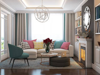 France Kvartal Apartment, Space Options Space Options Eclectic style living room