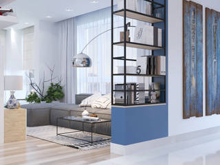 The breathe of weightlessness, Artichok Design Artichok Design Minimalist living room White