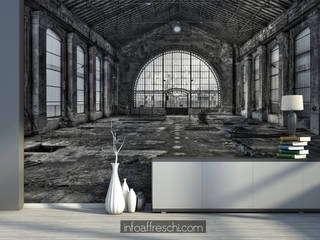 Industrial wall murals , Affreschi & Affreschi Affreschi & Affreschi Industrial style walls & floors