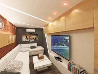 ملحق شبابي في مسكن بالسعودية , Quattro designs Quattro designs غرفة المعيشة