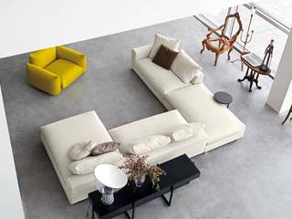 Elegant Designer Sofa's, Spacio Collections Spacio Collections Moderne Wohnzimmer Leder Gelb