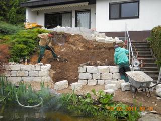 Entstehung einer Wasserlandschaft, Garten-Landschaftsbau Hierreth-Felser GmbH Garten-Landschaftsbau Hierreth-Felser GmbH Rustic style garden