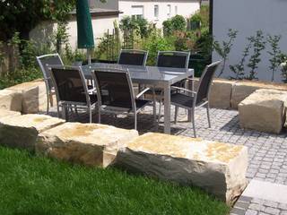 Pflasterung, Sitzplätze, Terrassen, Garten-Landschaftsbau Hierreth-Felser GmbH Garten-Landschaftsbau Hierreth-Felser GmbH Сад в средиземноморском стиле