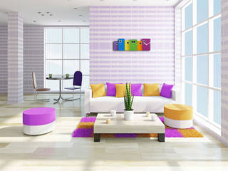 Living Room Wall Styling, Just For Clocks Just For Clocks Modern living room Wood Wood effect