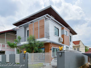 งานออกแบบบ้านพักอาศัย2ชั้น อ.แก่งคอย จ.สระบุรี, fewdavid3d-design fewdavid3d-design