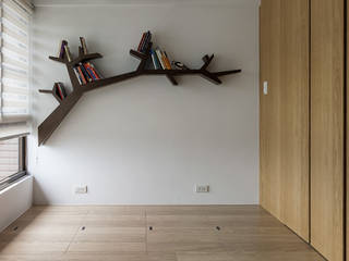 樹枝-書層架設計 禾光室內裝修設計 ─ Her Guang Design Modern study/office