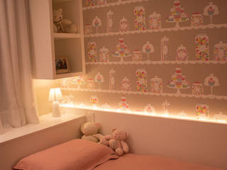 Dormitório Infantil - Riserva Schiavon, Luiza Goulart Arquiteta Luiza Goulart Arquiteta Girls Bedroom لکڑی Wood effect