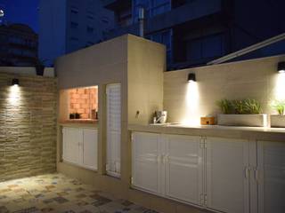 DEPTO MONOAMBIENTE LA PERLA, estudio M estudio M Modern style balcony, porch & terrace