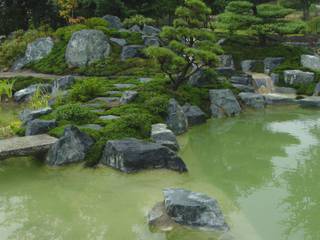 Moosgarten in Nord-Harz mit Teich und Wasserfall mit drei Kaskaden, japan-garten-kultur japan-garten-kultur