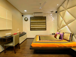 Matunga Apartment, Fourth Axis Designs Fourth Axis Designs Modern style bedroom