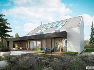 EX 18 G2 ENERGO PLUS - idealny dom dla miłośników minimalizmu! , Pracownia Projektowa ARCHIPELAG Pracownia Projektowa ARCHIPELAG Detached home