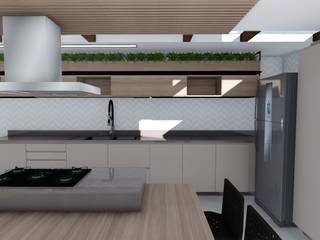 Ampliação de cozinha - Estilo moderno com toques de rusticidade, Studio² Studio² Armários de cozinha