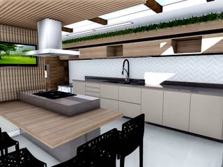 Ampliação de cozinha - Estilo moderno com toques de rusticidade, Studio² Studio² Muebles de cocinas