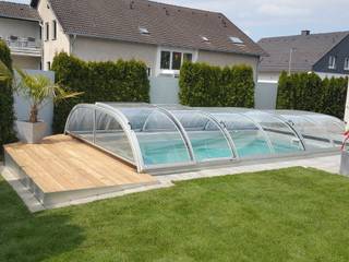 Pool 5,50m mit Überdachung, Immergrün Garten- und Landschaftsbau Immergrün Garten- und Landschaftsbau Moderne tuinen
