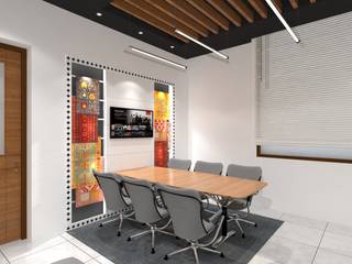 Meeting Room Ravi Prakash Architect Modern study/office Plywood