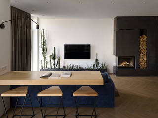 трехуровневая квартира в Киеве, MARTINarchitects MARTINarchitects Modern living room