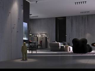 Visor - house, Архитектурное бюро Materia174 Архитектурное бюро Materia174 Living room