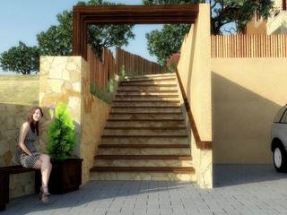 Villa Bahçe ve Peyzaj Düzenlemesi, Mimari 3D Render Mimari 3D Render Mediterranean style garden