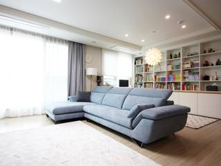 김포 32평 시공을 최소화한 새아파트 홈스타일링, homelatte homelatte Modern living room