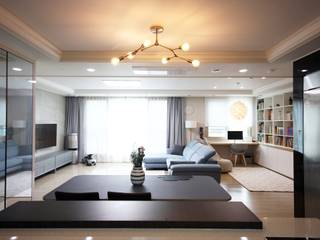 김포 32평 시공을 최소화한 새아파트 홈스타일링, homelatte homelatte Гостиная в стиле модерн