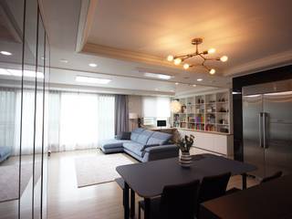 김포 32평 시공을 최소화한 새아파트 홈스타일링, homelatte homelatte Modern Living Room