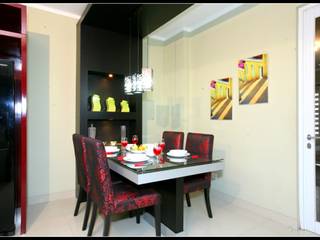 Classy House , a+Plan Architect and Interior Works a+Plan Architect and Interior Works Modern dining room Flax/Linen Pink