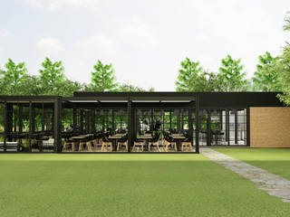 Hürriyet Bekaş cafe, em²tasarım em²tasarım Interior garden Iron/Steel