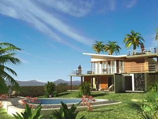 CASA DE PLAYA, Proyectonica Proyectonica Buitenzwembad Hout Hout