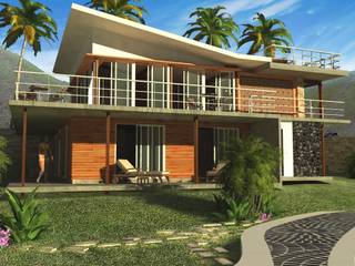 CASA DE PLAYA, Proyectonica Proyectonica Houten huis Hout Hout