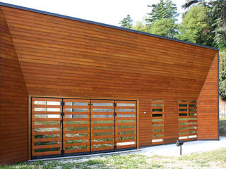 BASSO FABBRICATO, Studio 3Mark Studio 3Mark Minimalist garage/shed Wood Wood effect