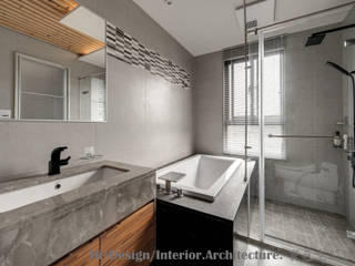 宜蘭市筊白一路別墅案, Hi+Design/Interior.Architecture. 寰邑空間設計 Hi+Design/Interior.Architecture. 寰邑空間設計 Modern bathroom