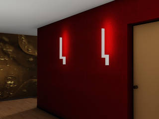 DESIGNSTUDIE LED LEUCHTEN, OMPEO LED LEUCHTENMANUFAKTUR OMPEO LED LEUCHTENMANUFAKTUR Modern corridor, hallway & stairs Metal