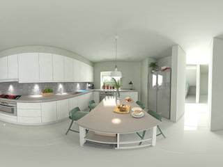 Casa Marlene, arquitecto9.com arquitecto9.com Einbauküche Beton Weiß