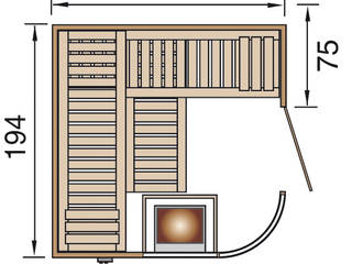 WEKA Designsauna SARA, WEKA Holzbau GmbH WEKA Holzbau GmbH