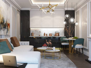 Chelsea Tower Apartment, Space Options Space Options Klassische Wohnzimmer