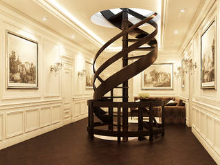 Koncha Zaspa Residence, Space Options Space Options Pasillos, vestíbulos y escaleras de estilo clásico