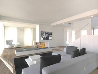 una casa moderna in campagna, Flavia Benigni Architetto Flavia Benigni Architetto Modern Living Room White