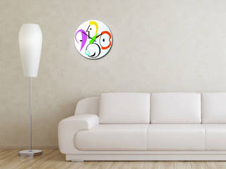 Living Room Wall Styling, Just For Clocks Just For Clocks Cuartos infantiles de estilo moderno Vidrio