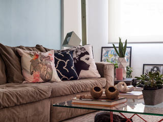 Apartamento tipo Loft São Paulo, Decoradoria Decoradoria Modern living room Glass Blue