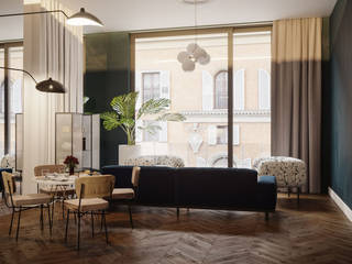 Appartamento di 65 mq per una coppia italiana, Londra, GB, Archventil - Architecture and Design Studio Archventil - Architecture and Design Studio Living room