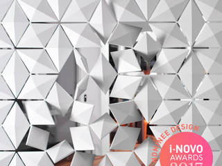 AWARD NOMINATION FOR HANGING ROOM DIVIDER FACET, Bloomming Bloomming Стены и пол в стиле модерн Пластик