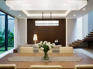'S' house, Simple Projects Architecture Simple Projects Architecture Tropische Wohnzimmer Granit Beige