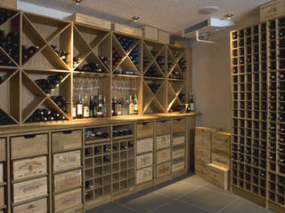 Maatwerk eiken wijnrekken, Exaro Exaro Wine cellar Wood Wood effect