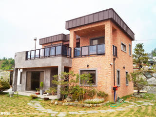 청원3호 팔봉리 45평형 ALC복층주택, W-HOUSE W-HOUSE Country house Limestone Multicolored