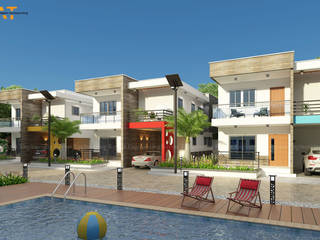 3D Architectural Exterior Rendering , Rayvat Rendering Studio Rayvat Rendering Studio Multi-Family house