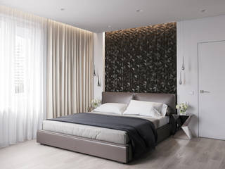 Дизайн спальни.Визуализация., Aleksandra Kostyuchkova Aleksandra Kostyuchkova Minimalist bedroom