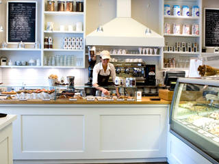 Biancolatte -Cucina, Caffè, Gelato, Pasticceria, Shop, Fiori, lifestyle - Milano, Andrea Rossini Architetto Andrea Rossini Architetto Commercial spaces