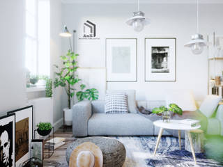 Dự án Căn hộ phong cách Scandinavian, AnS - Architecture Style AnS - Architecture Style Living room