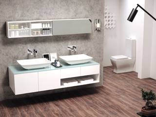 Mix of Bathrooms , Papersky Studio Papersky Studio Kamar Mandi Gaya Industrial